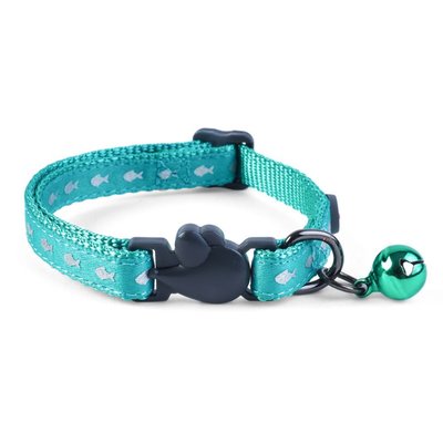 Zoon WonderLust Green Shiny Fish Cat Collar
